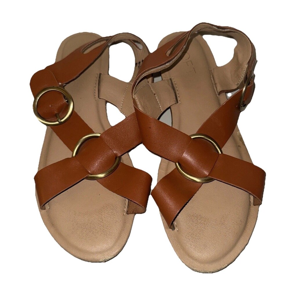 Loft Size 9M Criss Cross Tan Buckle Sandals